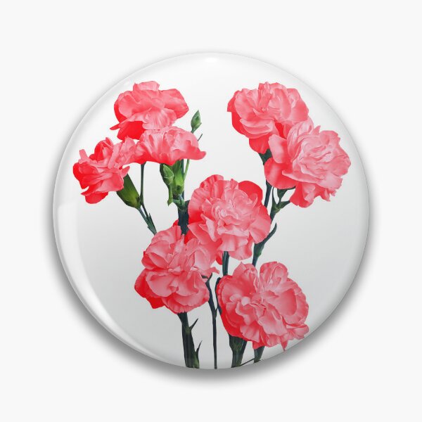 Item preview, Light Red Carnation Bunch of Flowers Bouquet Shapes Mania designed and sold by Shapes-Mania.
