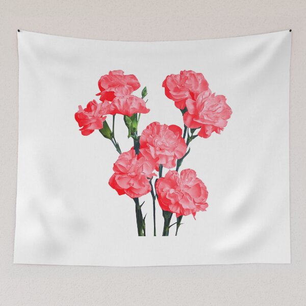 Item preview, Light Red Carnation Bunch of Flowers Bouquet Shapes Mania designed and sold by Shapes-Mania.