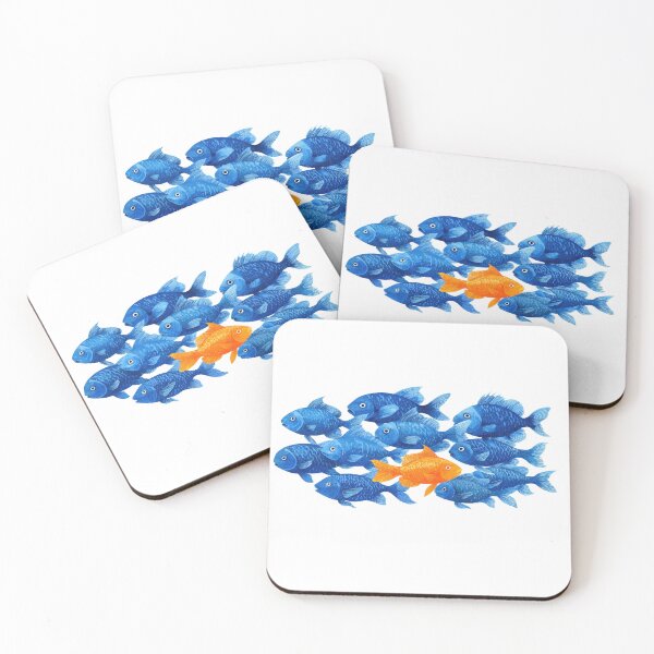 Item preview, Colorful fish swim in a group designed and sold by anytka.