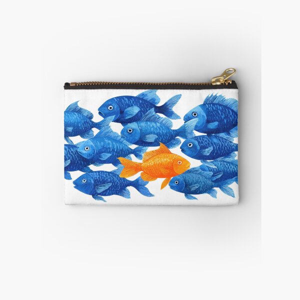 Item preview, Colorful fish swim in a group designed and sold by anytka.