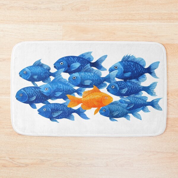 Item preview, Colorful fish swim in a group designed and sold by anytka.