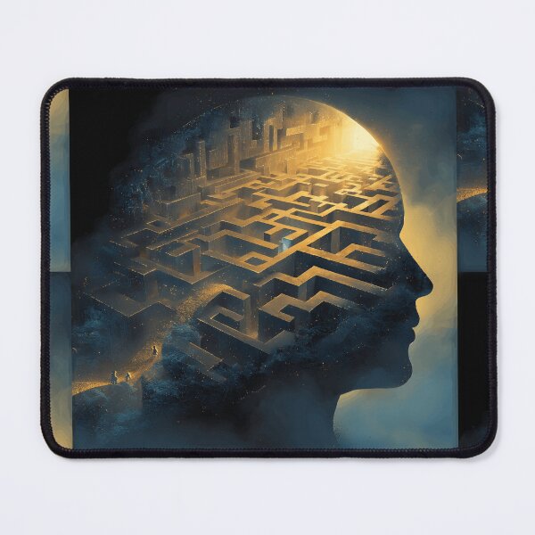 Item preview, ​Labyrinth of the Mind - Surreal Overthinking & Psychology Art designed and sold by MouradStudio.
