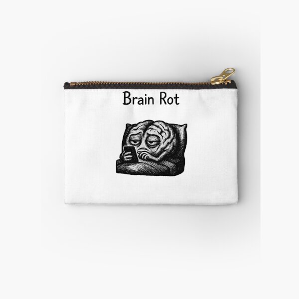 Item preview, Brain Rot Illustration – Brain in Bed Scrolling Phone – Funny Relatable Meme Art – Digital Burnout Sketch Design designed and sold by Donsean22.
