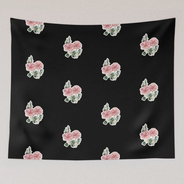 Item preview, Whimsical Pink Mallow Flower Art designed and sold by kndzxf.