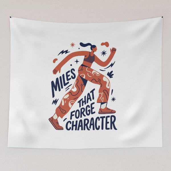 Item preview, Miles That Forge Character – Runner Editorial Illustration designed and sold by KiwyStudio.