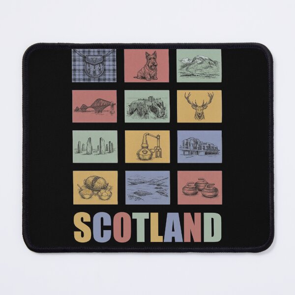 Item preview, Scotland Icons Grid - Scottie Dog, Whisky, Haggis and Highland Stag designed and sold by Loom on the Loch.