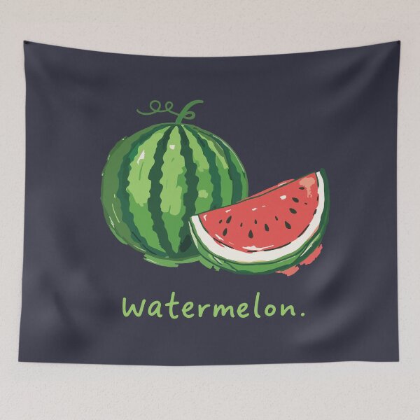 Item preview, Hand-Drawn Watermelon Slice – Minimal Organic Fruit Illustration designed and sold by KiwyStudio.