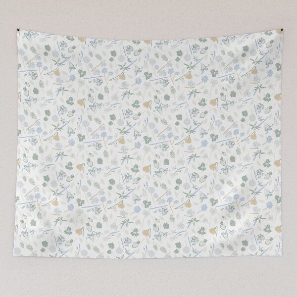Item preview, Victoria wildflowers -  wildflower - White Green designed and sold by Stephanie Fiona Design.