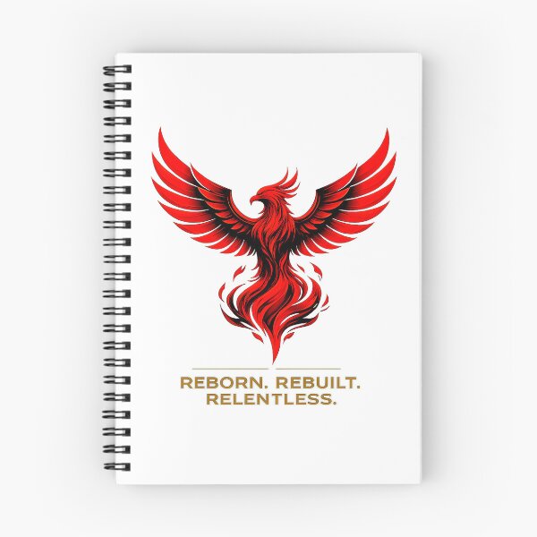 Item preview, Reborn Rebuilt Relentless – Phoenix Motivation Design designed and sold by CreativeMindsetLab.