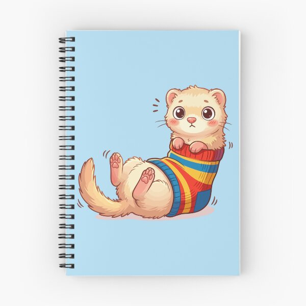 Item preview, Cute Caught Ferret Colorful Striped Sweater Paws designed and sold by Tiny-roar-studio.