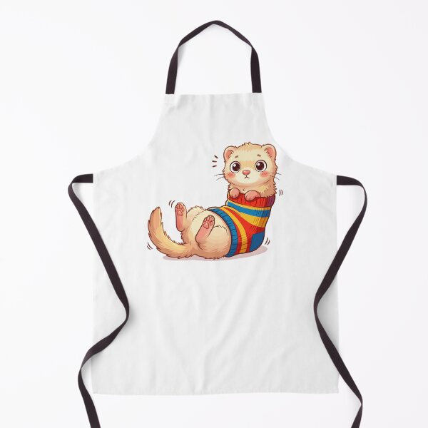 Item preview, Cute Caught Ferret Colorful Striped Sweater Paws designed and sold by Tiny-roar-studio.