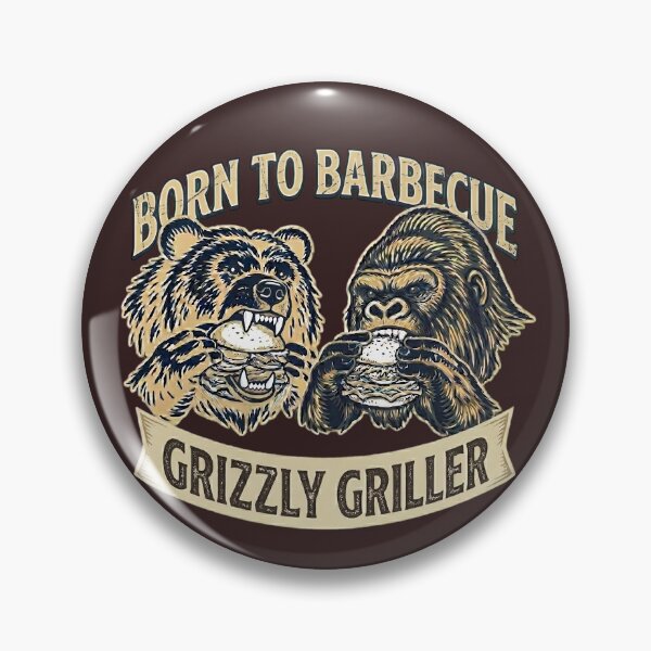 Item preview, Grizzly Griller - old school designed and sold by RuddyDoodles.