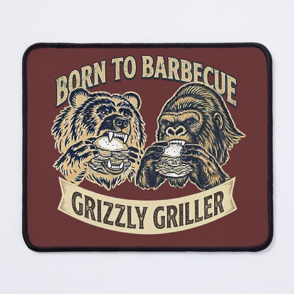 Item preview, Grizzly Griller - old school designed and sold by RuddyDoodles.