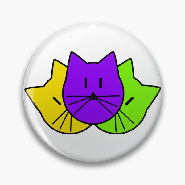 Item preview, The Cat Trio - Philippine Golden Yellow, Electric Purple, Lawn Green designed and sold by Laura-Rosa.