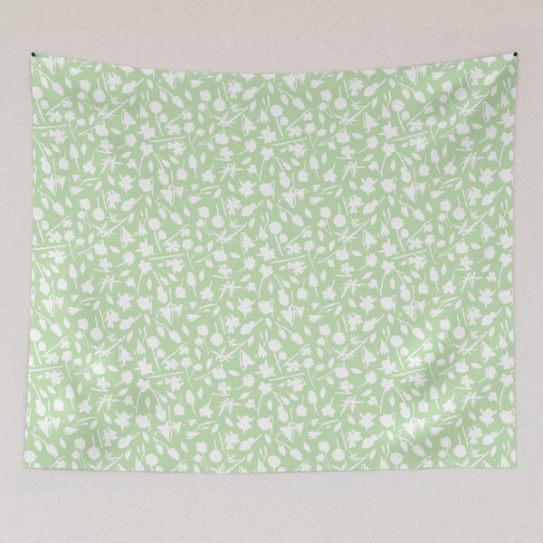 Item preview, Victoria Wildflowers Silhouette - wildflower -  green designed and sold by Stephanie Fiona Design.