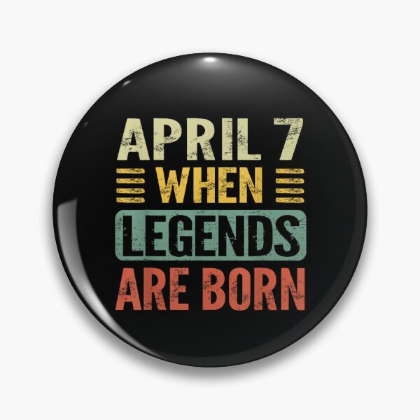 Item preview, Legends are Born On April 7th Vintage Birthday Apr 7 designed and sold by Ali-printshop.