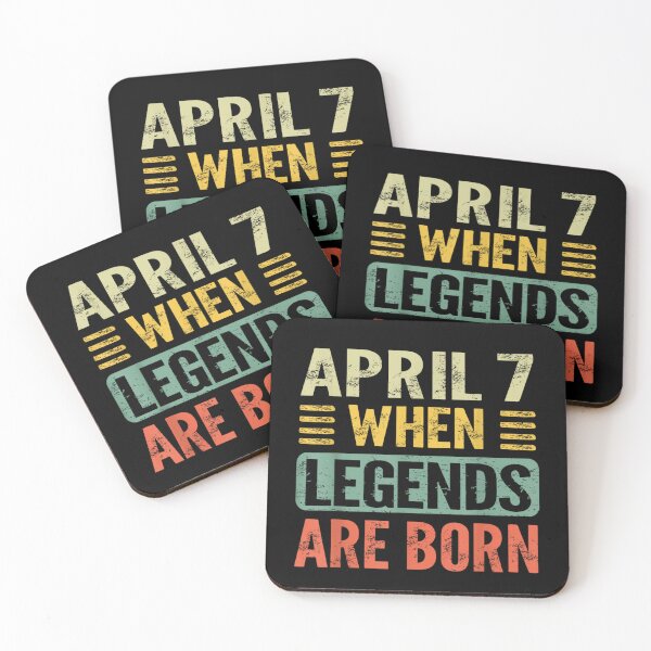 Item preview, Legends are Born On April 7th Vintage Birthday Apr 7 designed and sold by Ali-printshop.
