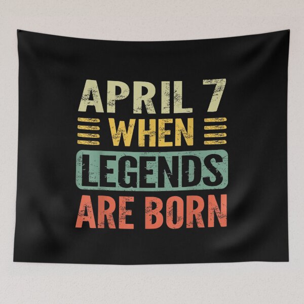 Item preview, Legends are Born On April 7th Vintage Birthday Apr 7 designed and sold by Ali-printshop.