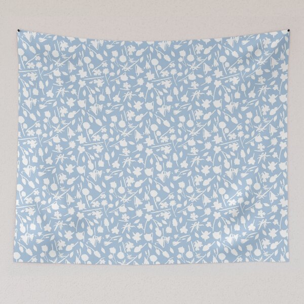 Item preview, Victoria Wildflowers Silhouette -  wildflower - blue designed and sold by Stephanie Fiona Design.