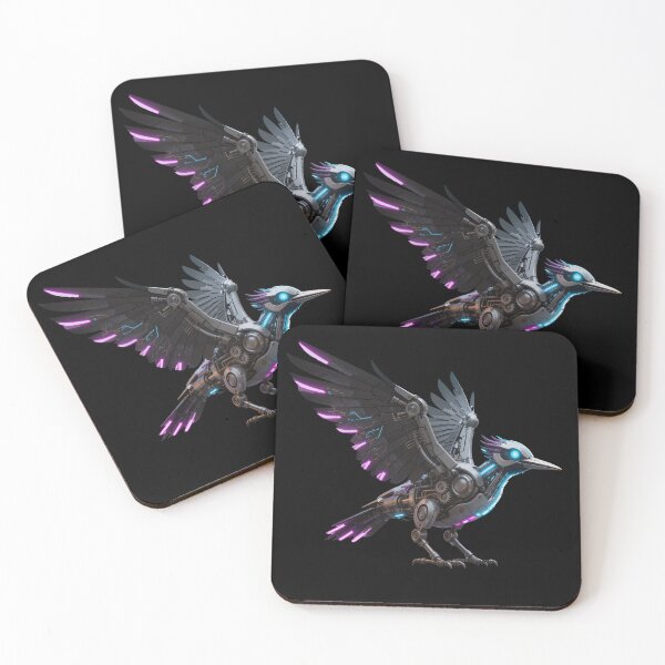 Item preview, Cyberpunk Woodpecker Neon Punk Bird Aesthetic Sticker T-Shirt designed and sold by SynthRaccoon.