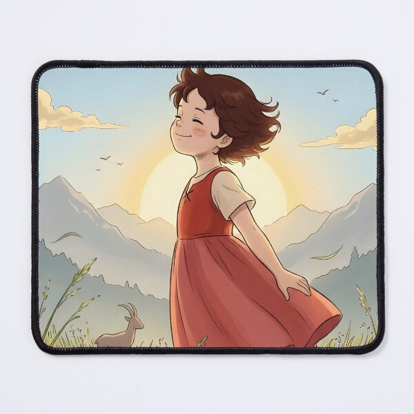 Item preview, Heidi on the Alpine Meadow – Where the Heart Feels Free designed and sold by VoidAnimeStudio.