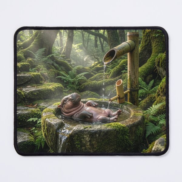 Item preview, Baby Hippo Takes Shishi Odoshi Bath designed and sold by Tridentulus.