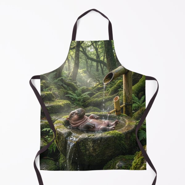 Item preview, Baby Hippo Takes Shishi Odoshi Bath designed and sold by Tridentulus.