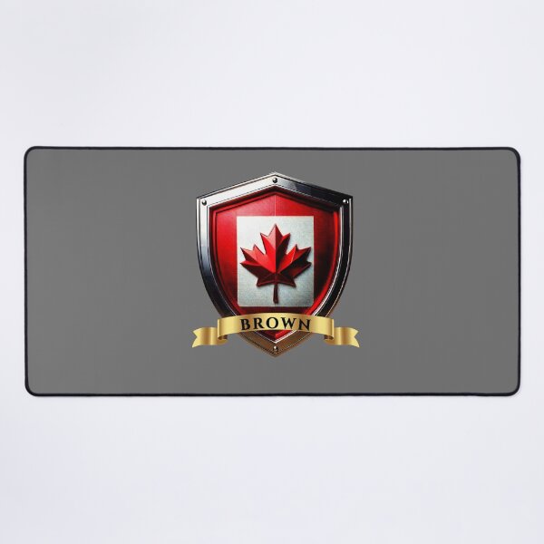 Item preview, Brown Canada Heraldic Name Shield designed and sold by Highlandkings.