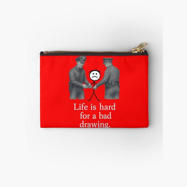 Item preview, “Bad Drawing” Arrested – Highly Detailed Police Illustration with Meta Art Pun – Funny Concept Design designed and sold by Donsean22.