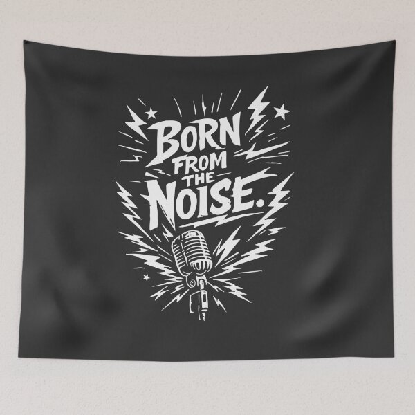 Item preview, Born from the Noise — Vintage Rock Statement Design designed and sold by KiwyStudio.
