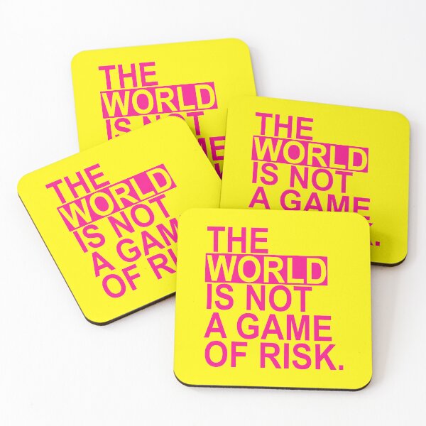 Item preview, The world is not a game of risk (hot pink) designed and sold by Thelittlelord.