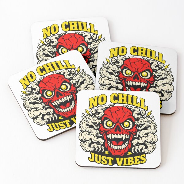 Item preview, No Chill Just Vibes Red Demon Skull Streetwear designed and sold by mrmoosaai.