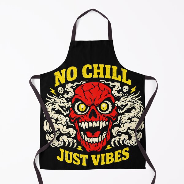 Item preview, No Chill Just Vibes Red Demon Skull Streetwear designed and sold by mrmoosaai.