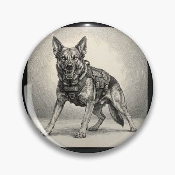 Item preview, Police K9 Dog ready for action designed and sold by Jumbled Mind.