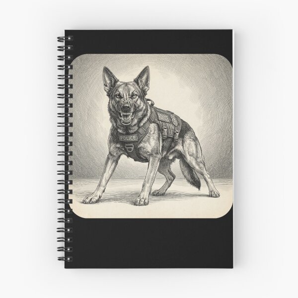 Item preview, Police K9 Dog ready for action designed and sold by Jumbled Mind.