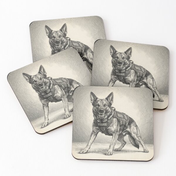 Item preview, Police K9 Dog ready for action designed and sold by Jumbled Mind.
