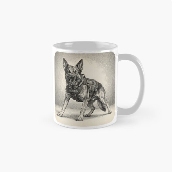 Item preview, Police K9 Dog ready for action designed and sold by Jumbled Mind.