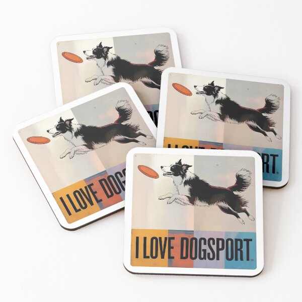 Item preview, I Love Dogsport – Border Collie Frisbee Dog Lover Design designed and sold by ArcticFoxStudio.