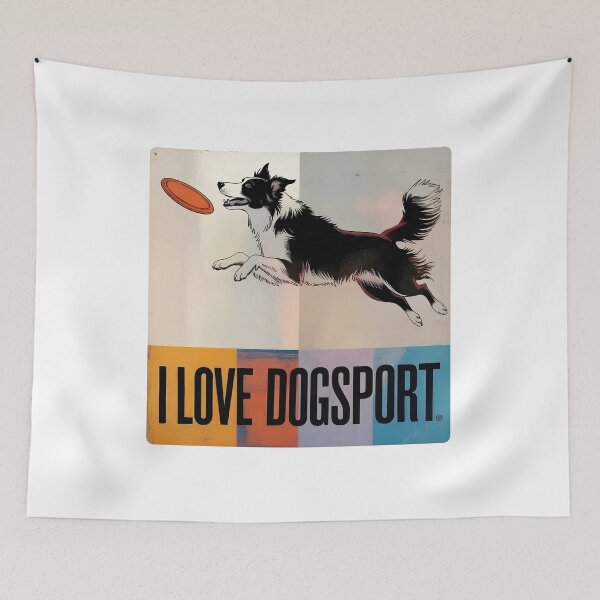 Item preview, I Love Dogsport – Border Collie Frisbee Dog Lover Design designed and sold by ArcticFoxStudio.