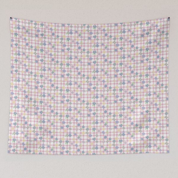 Item preview, Wildflower Plaid -  wildflower - pink designed and sold by Stephanie Fiona Design.