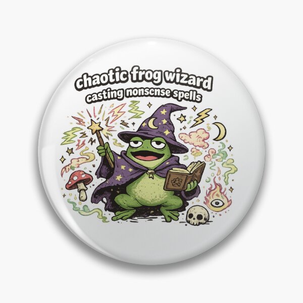 Item preview, Frog wizard in the midst of magical chaos designed and sold by FroggyOnly.