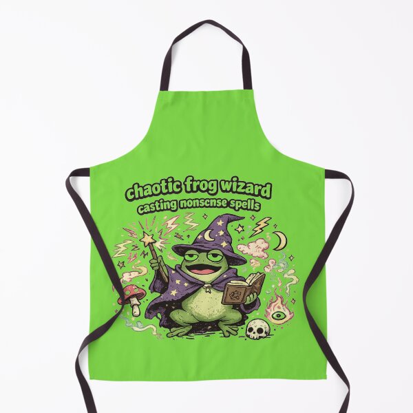 Item preview, Frog wizard in the midst of magical chaos designed and sold by FroggyOnly.