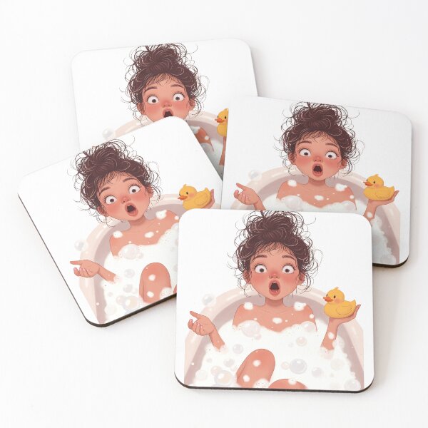 Item preview, Copy of Young woman relaxing in bathtub while enjoying bubbles and a cozy atmosphere in her home designed and sold by SpaceartLilu.