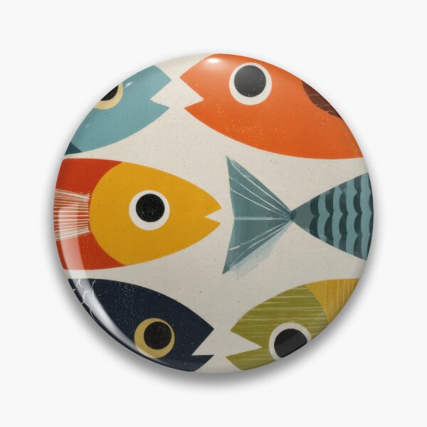 Item preview, Colorful fish swim together in a row designed and sold by anytka.