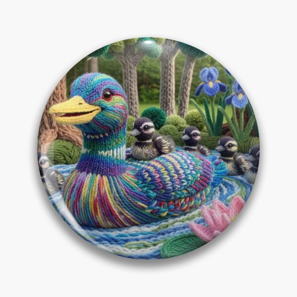 Item preview, Colorful Mother Loon with Yarn Chicks designed and sold by Tridentulus.