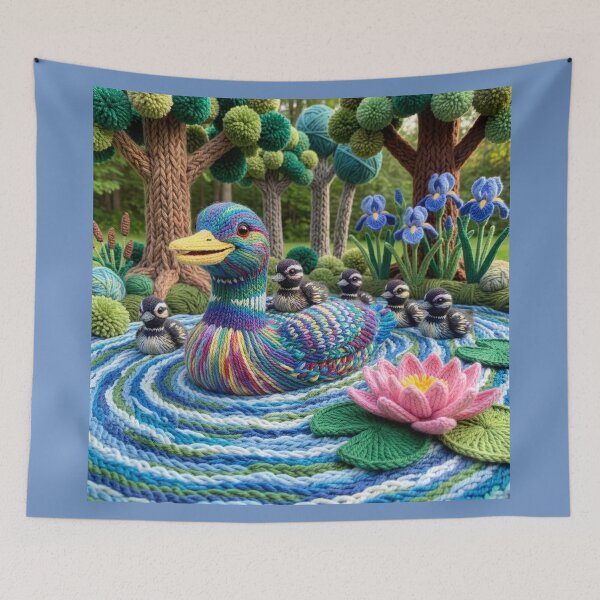 Item preview, Colorful Mother Loon with Yarn Chicks designed and sold by Tridentulus.