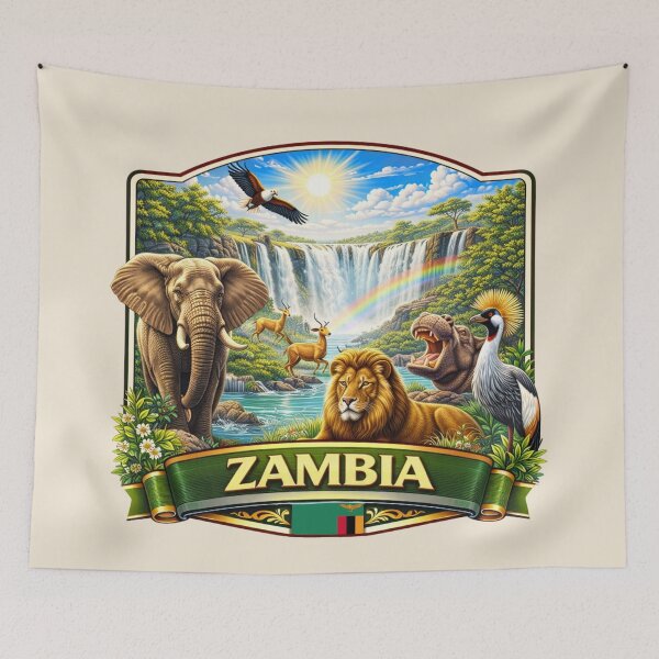 Item preview, Zambia - Victoria Falls, Safari Wildlife and Zambezi River designed and sold by Myra365Art.