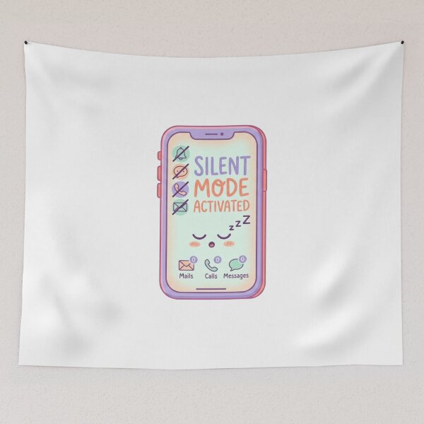 Item preview, Silent Mode Activated Introvert Funny Anti Social Phone Design designed and sold by Quiet Mode Studio.