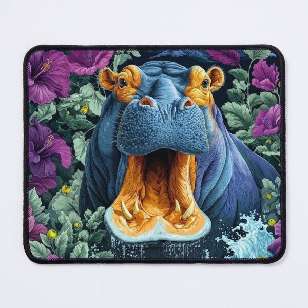 Item preview, Midnight Bloom Hippo designed and sold by velvetskyco.