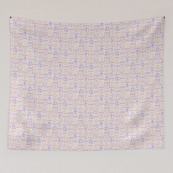Item preview, Flower bunches - wildflower - pink designed and sold by Stephanie Fiona Design.